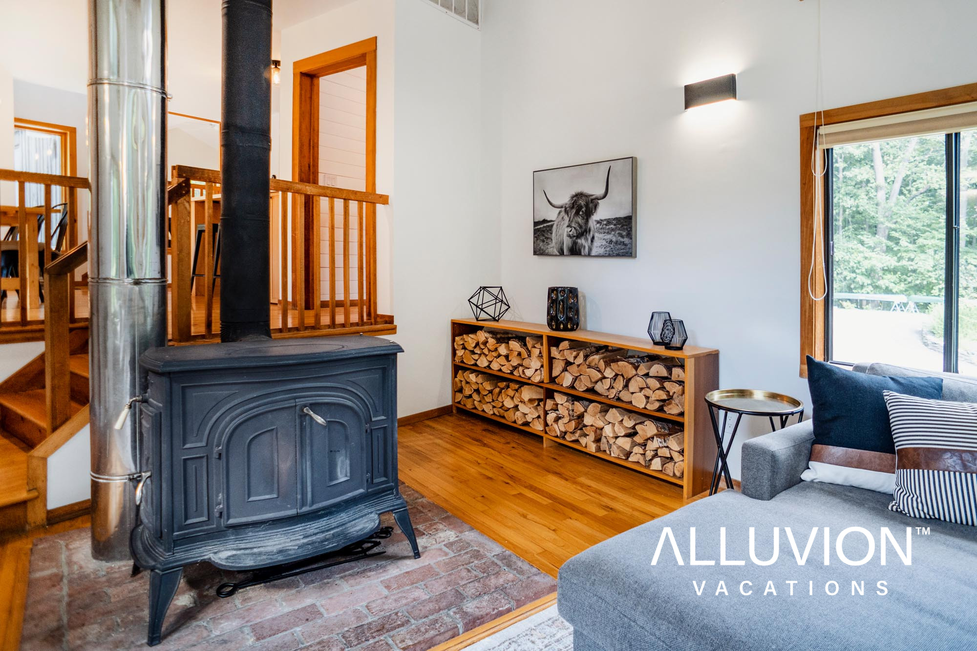 Modern Rustic Airbnb Home in Warwick, NY – Catskills Mountains Short Term Rental by Alluvion Vacations – Photography by Maxwell Alexander, Alluvion Media 